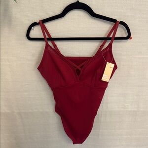 Red Chemise with Modern Minimalist Design